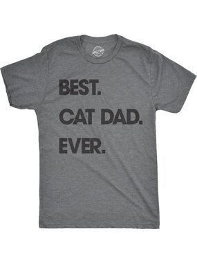 Men's Cat Dad Graphic T-Shirt Novelty Father's Day Gift Regular Fit